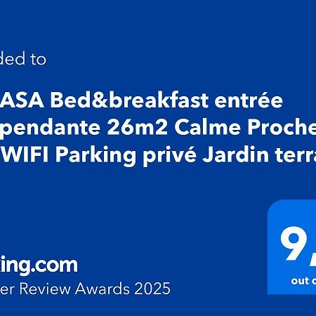 La Casa Bed&Breakfast Entree Independante 26M2 Calme Proche De Tout Wifi Parking Prive Jardin Terrasse Юрюня Екстериор снимка
